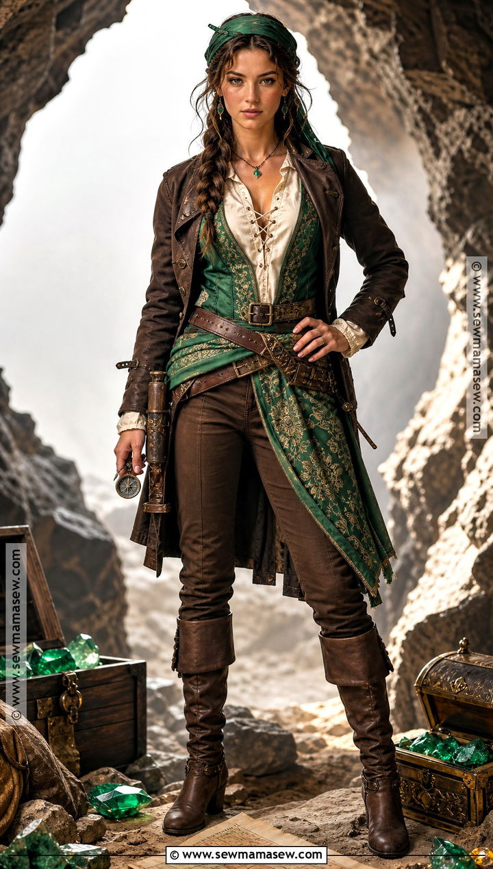 Emerald Treasure Hunter Pirate Cosplay - 30 pirate cosplay ideas for females