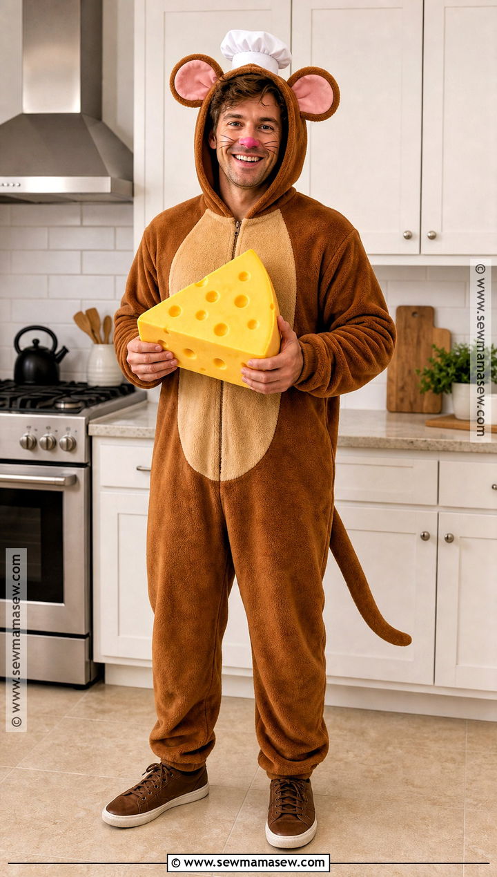 Emile Rat Costume With Cheese Prop - 30 Chef And Ratatouille Costume Ideas