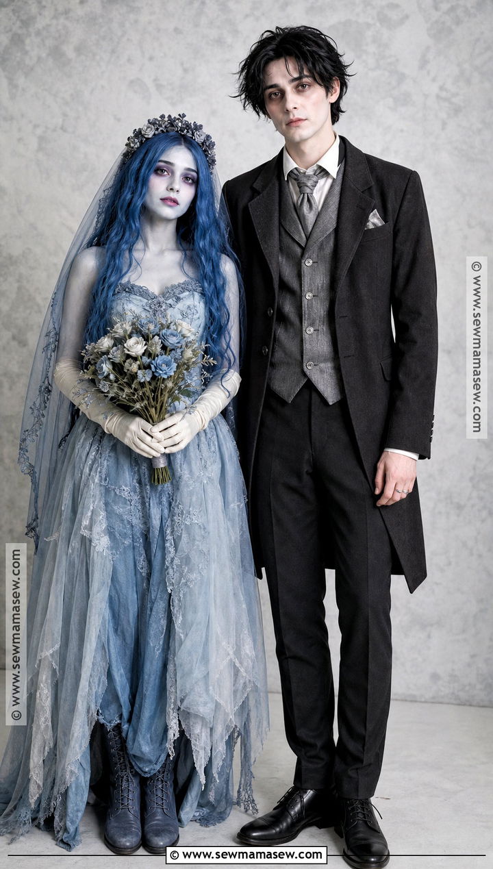 Emily And Victor Couple Corpse Bride Costume - 50 corpse bride costume ideas