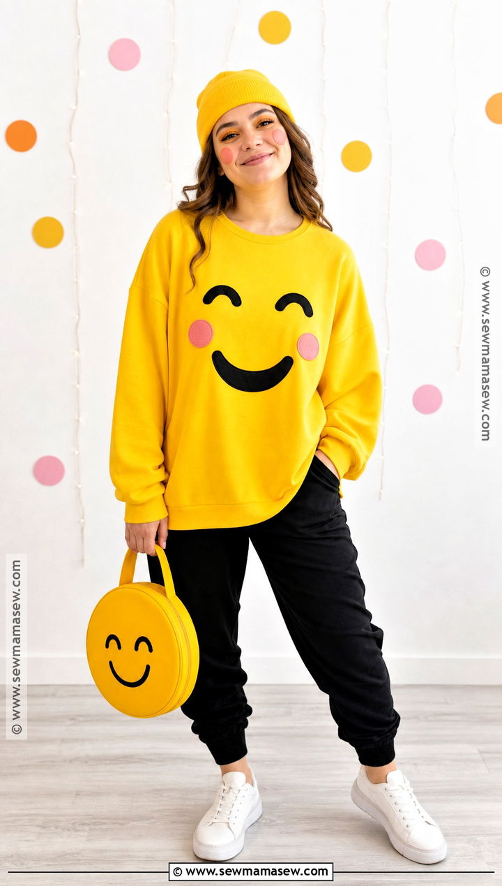 Emoji Costume With Yellow Shirt - 40 simple halloween costume ideas
