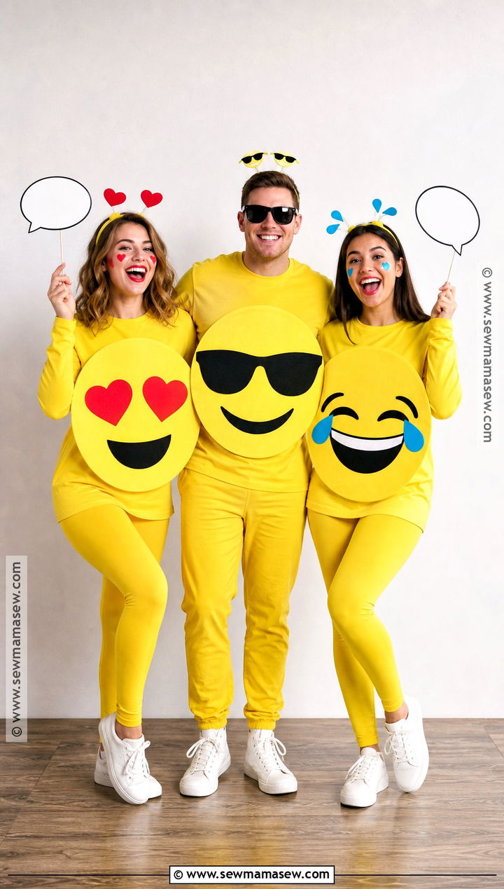 Emoji Faces Trio Costume - 30 easy trio costumes