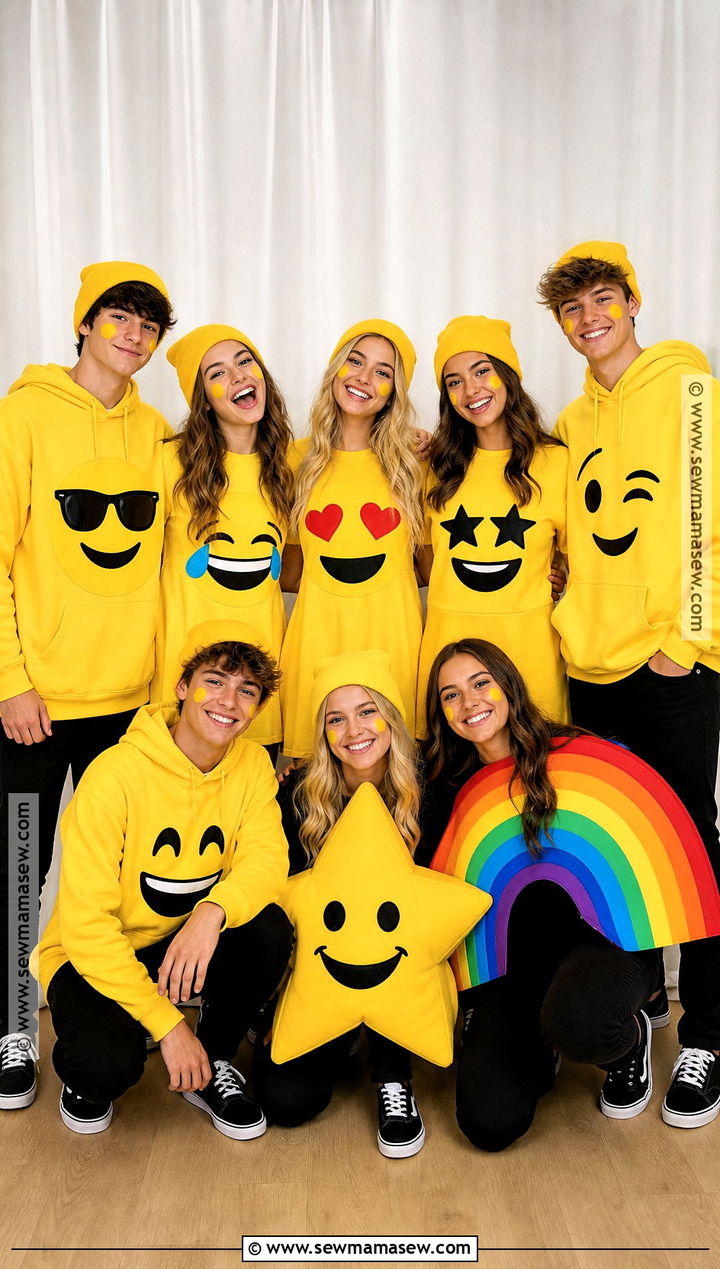 Emoji Group Costume - 40 Group Halloween Costumes for Teens