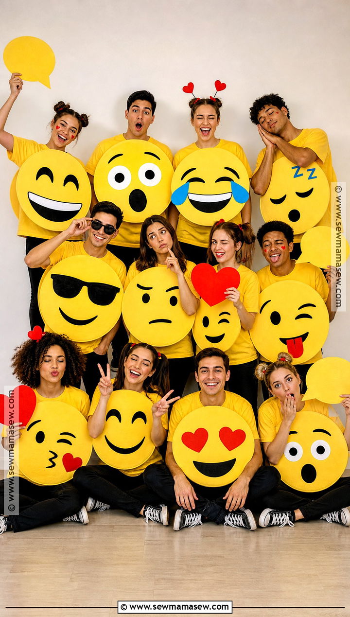 Emoji Reaction Group Costume - 30 halloween costumes for big groups