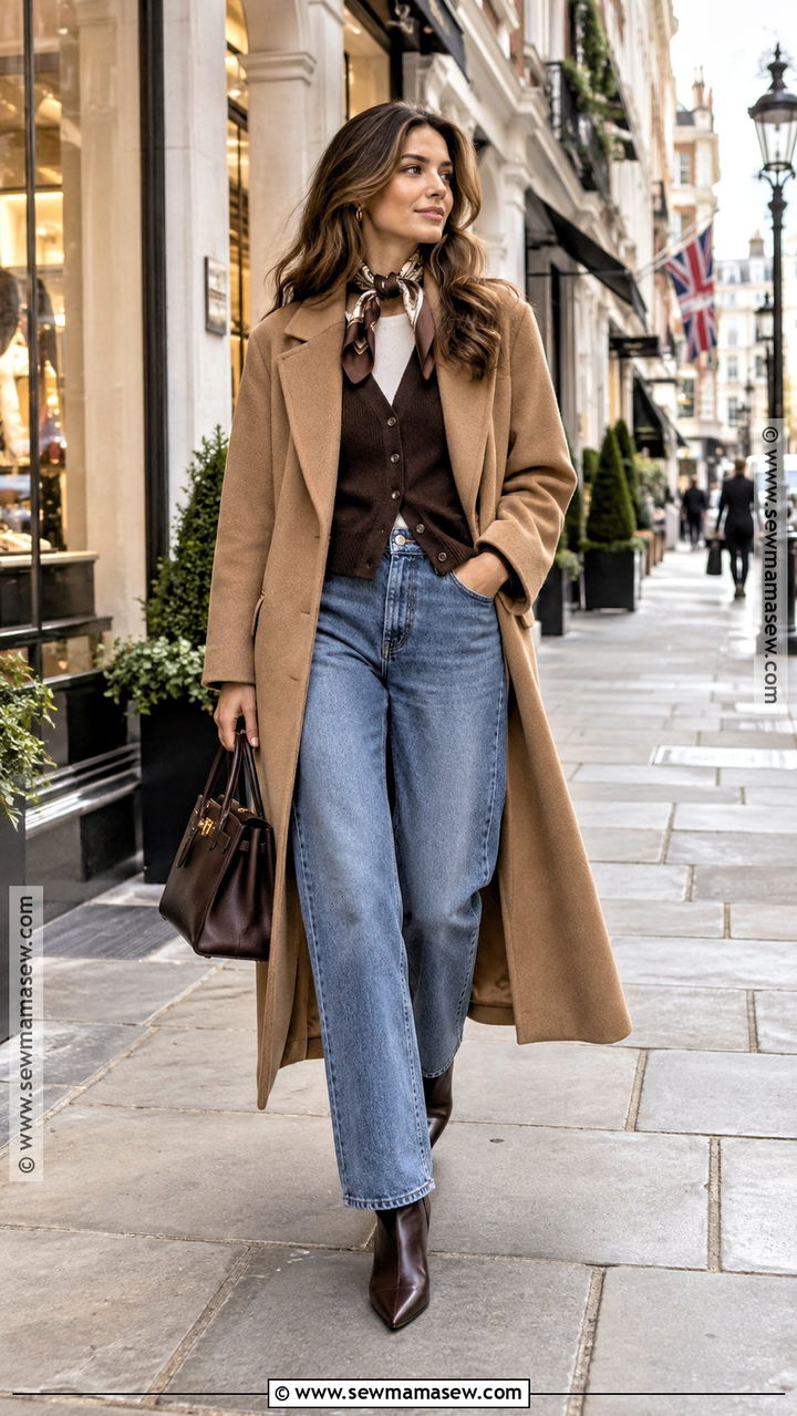 England Fall Camel Coat Outfit - 20 England Fall Outfits