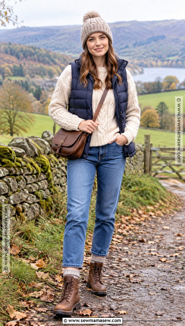 England Fall Puffer Vest Outfit - 20 England Fall Outfits