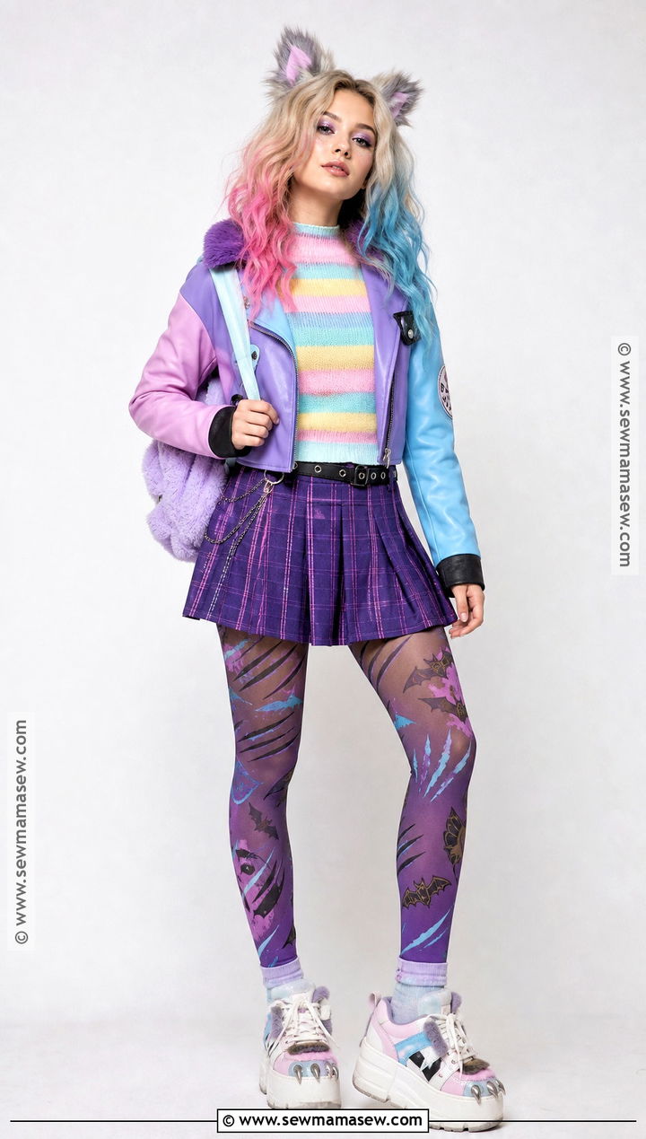 Enid Sinclair Colorful Werewolf Costume - 30 netflix characters costume ideas