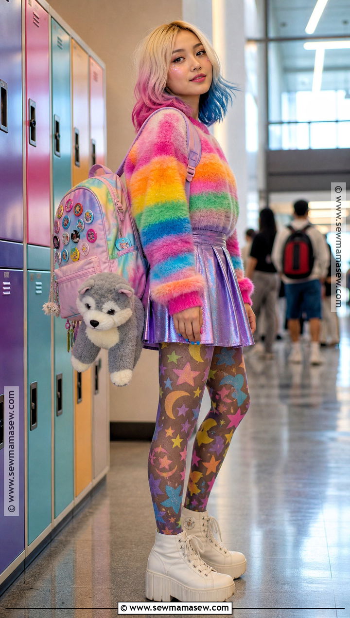 Enid Sinclair Cosplay With Colorful Sweater - 30 unique cosplay ideas