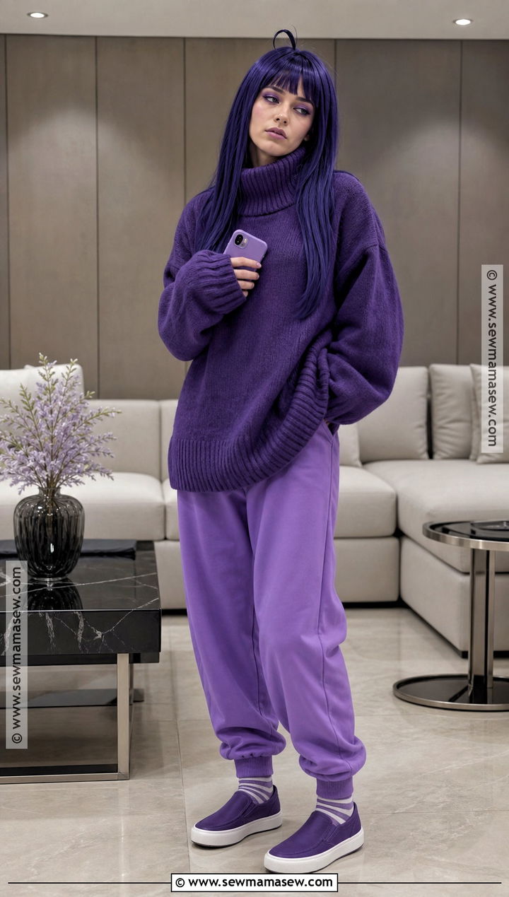Ennui Cosplay With Purple Tracksuit - 35 inside out cosplay ideas