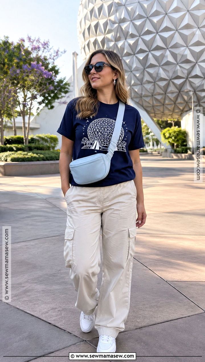 Epcot T Shirt And Cargo Pants Outfit - 20 november disney outfits