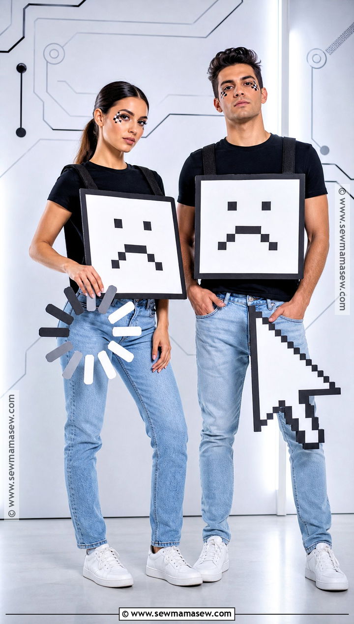 Error 404 Costume Not Found Couple Costume - 40 last minute couples costumes