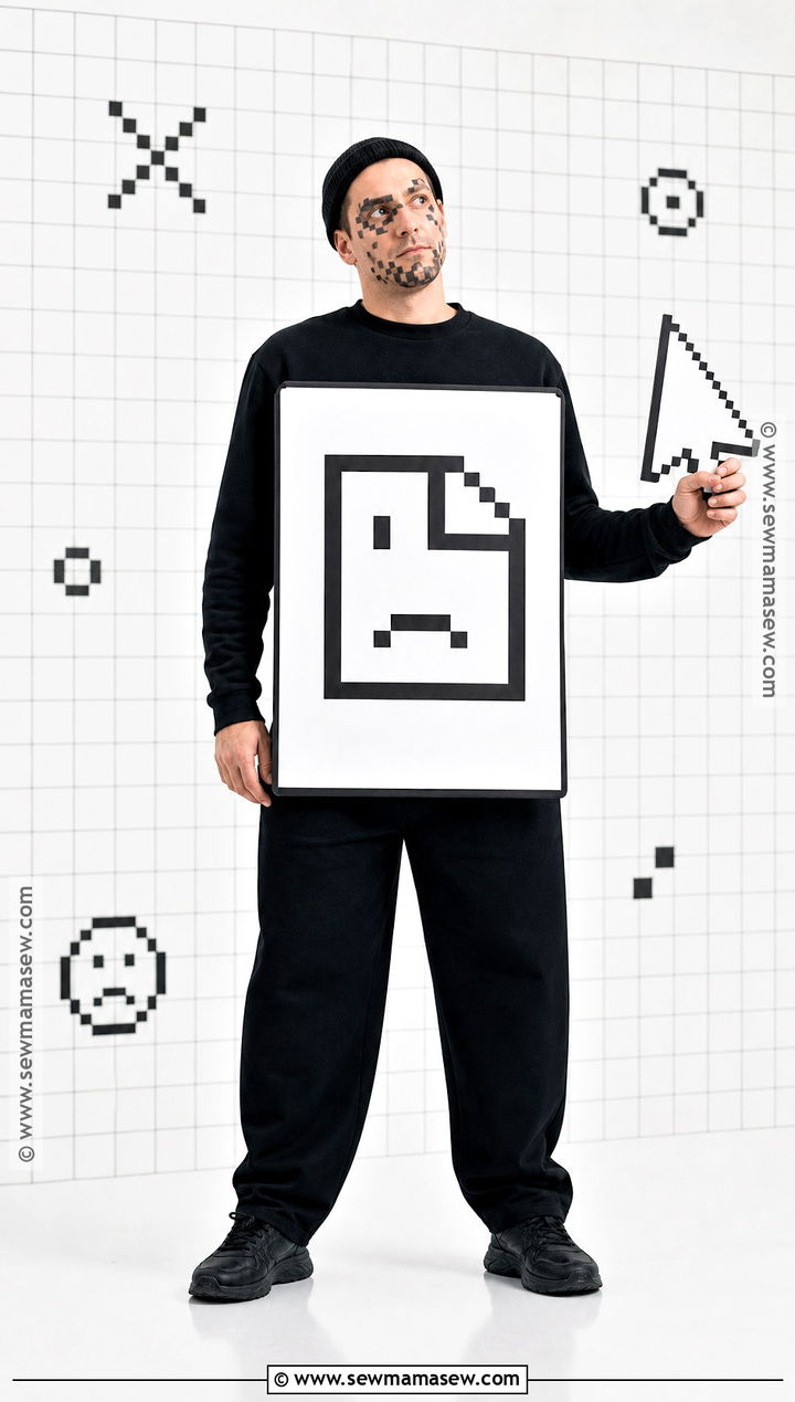 Error 404 Costume With Black Outfit - 35 halloween costumes one person