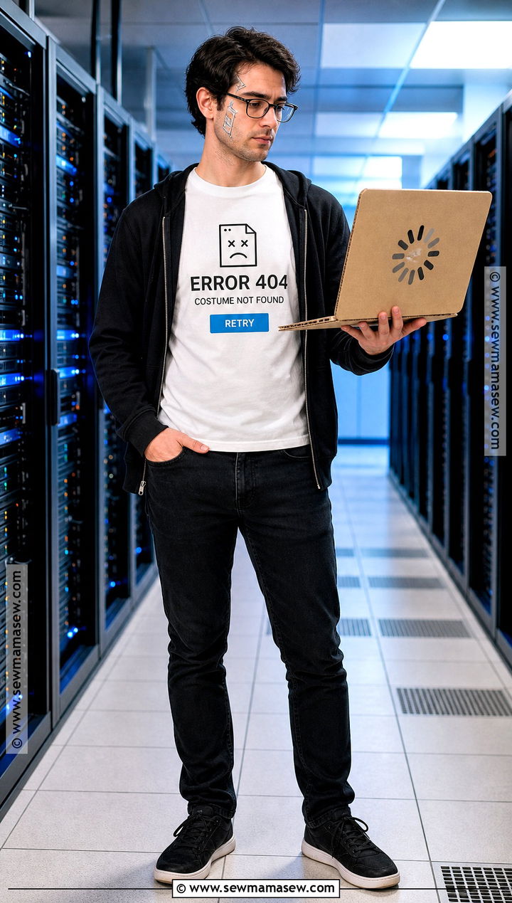 Error 404 Costume With White T Shirt - 30 Simple Halloween Costumes for Men