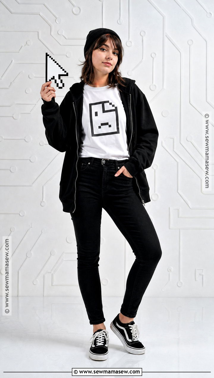 Error 404 Costume With White T Shirt - 30 simple halloween costume ideas
