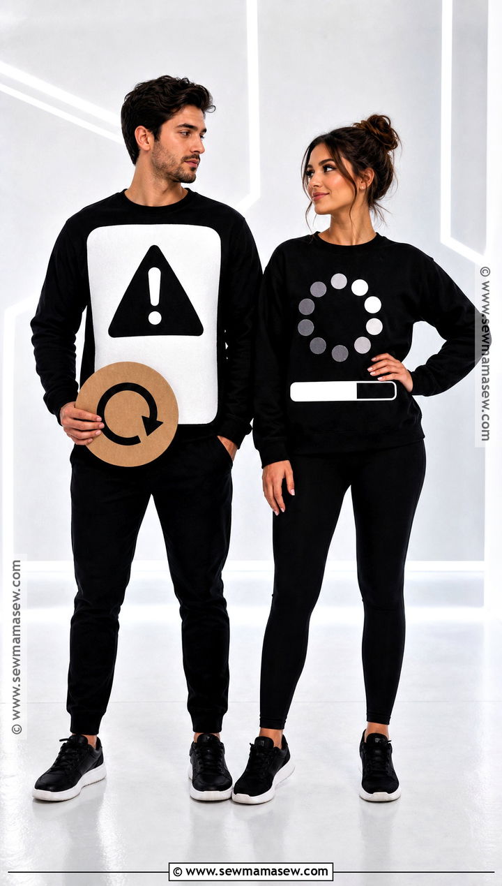 Error Message And Loading Screen Couple Costume - 35 funny halloween costumes for couples