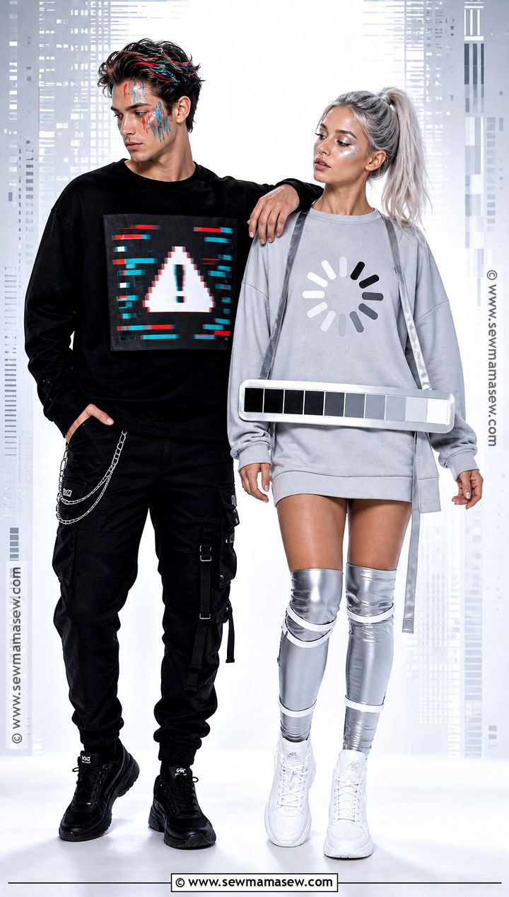 Error Message And Loading Screen Couples Costume - 40 unique couples halloween costume ideas