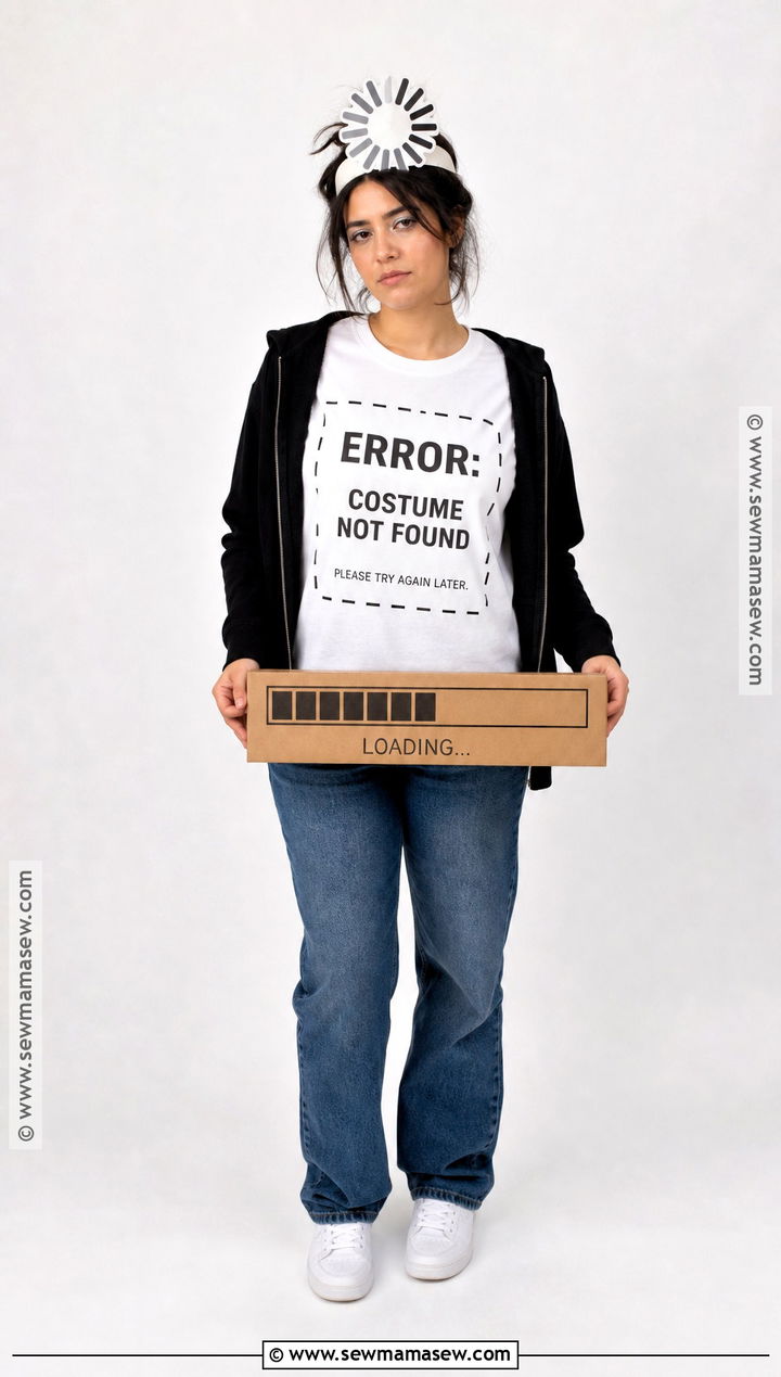 Error Message Costume With Plain T Shirt - 30 costume ideas last minute