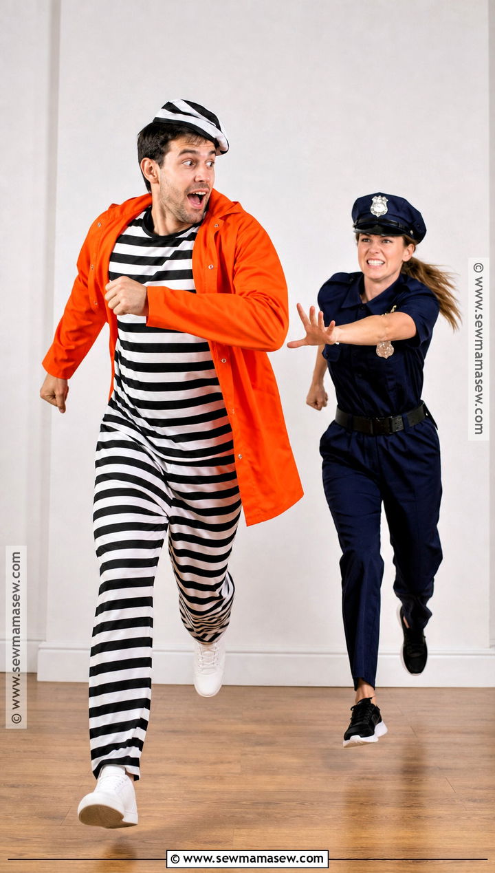 Escaped Prisoner And Police Officer Costume - 35 police and prisoner costume ideas