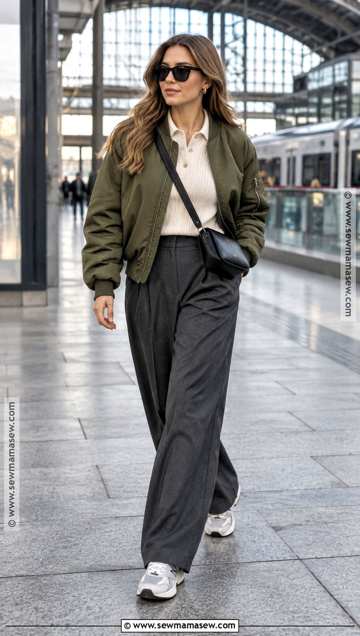Europe Fall Bomber Jacket Outfit - 20 Europe Capsule Wardrobe Fall Ideas