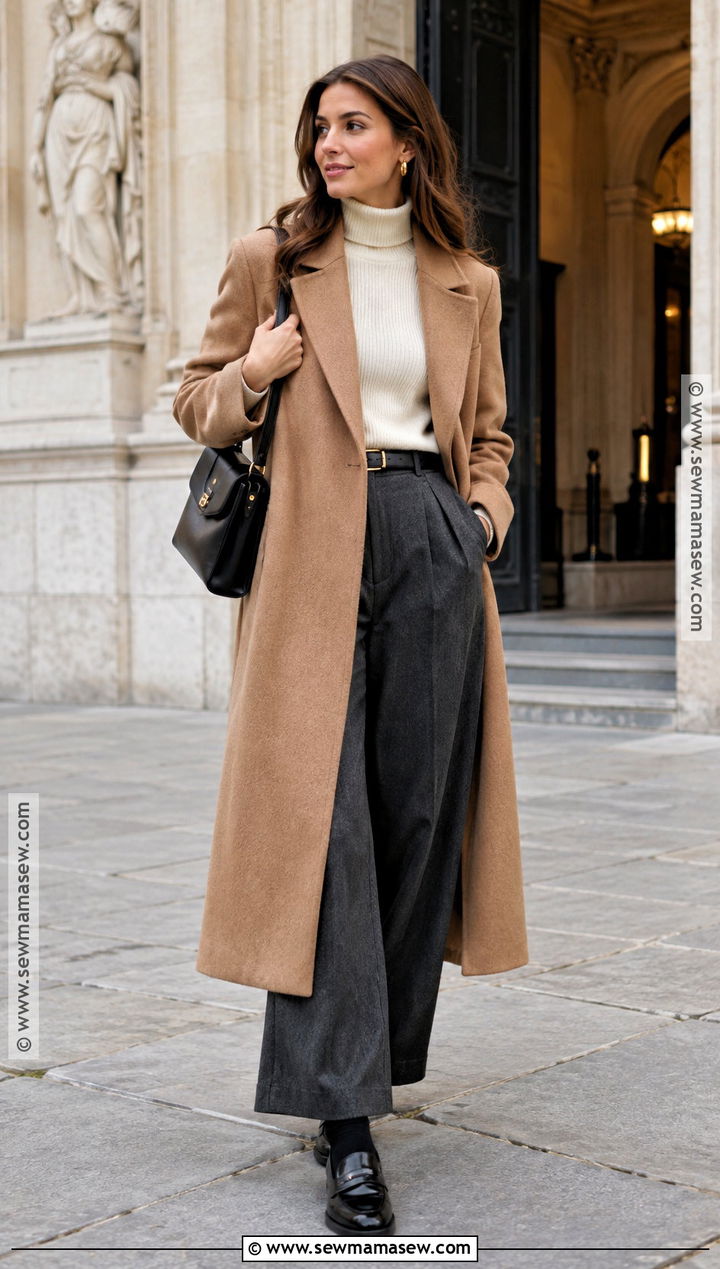 Europe Fall Wool Coat Outfit - 20 Europe Capsule Wardrobe Fall Ideas