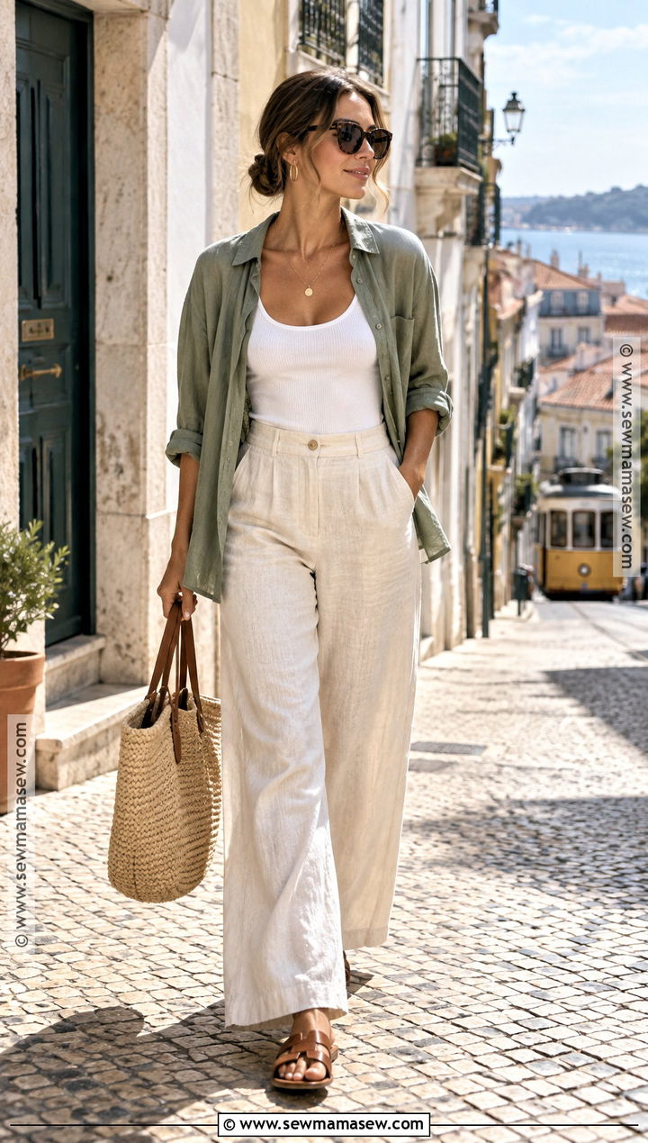 Europe September Linen Pants Outfit - 20 Europe Outfits September