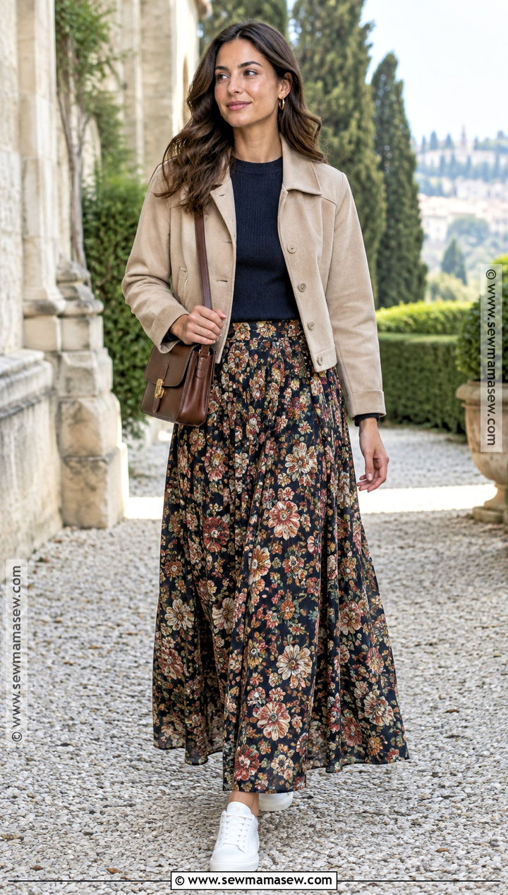 Europe September Maxi Skirt And Sweater Outfit - 20 Europe Outfits September