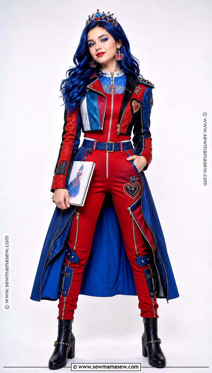 Evie Descendants 3 Costume With Red Jumpsuit - 35 descendants costumes