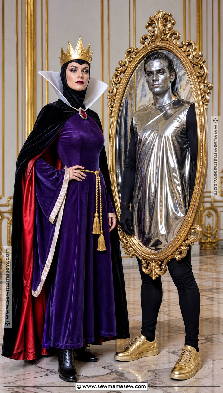 Evil Queen And Magic Mirror Duo Costume - 30 snow white and the seven dwarfs costumes