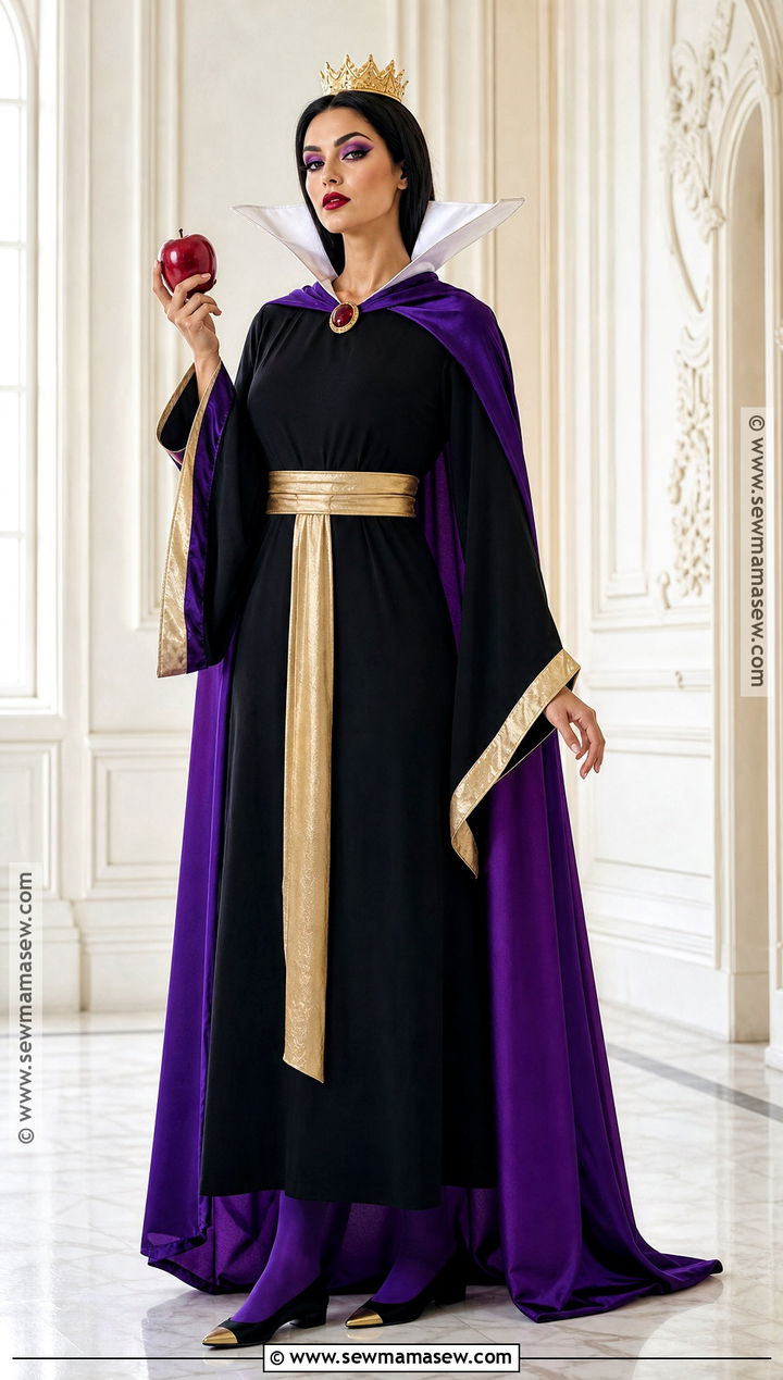 Evil Queen Costume With Black Dress - 30 Black Dress Halloween Ideas