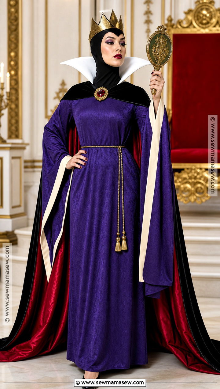 Evil Queen Costume With Purple Cape - 30 Disney Characters Dress Up Ideas