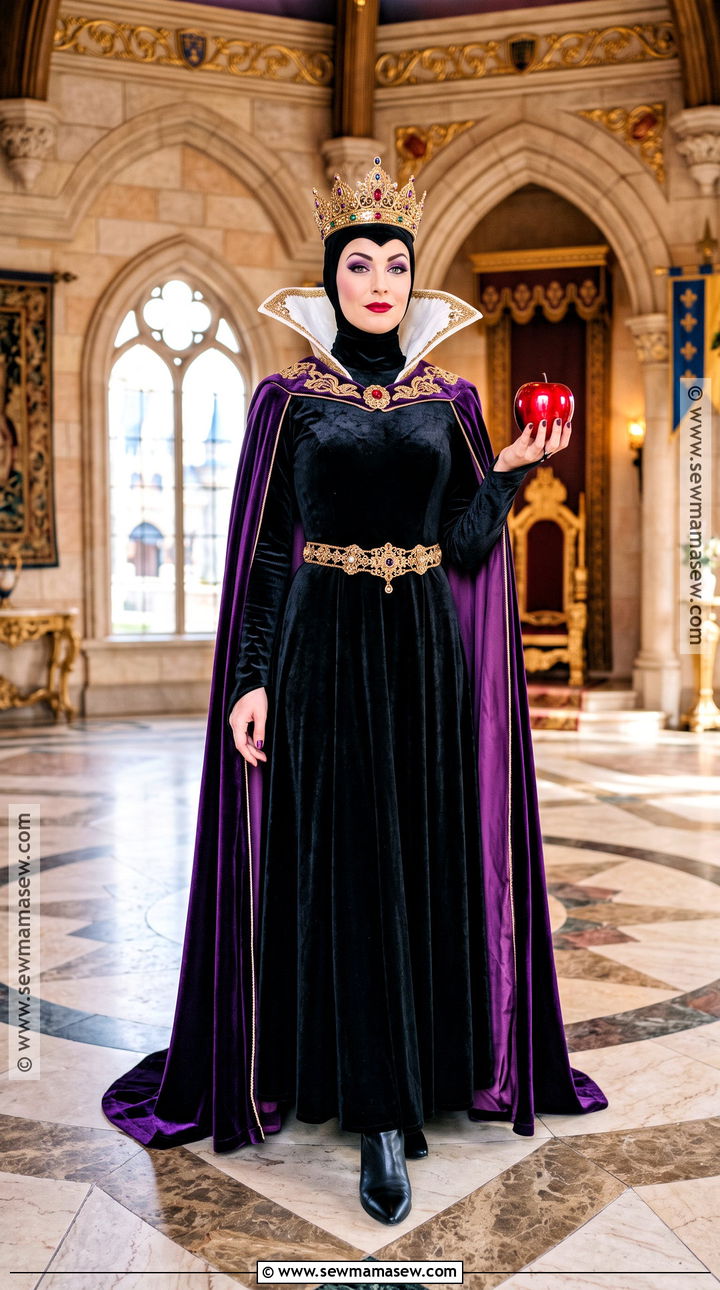 Evil Queen Long Black Dress Costume - 30 long black dress halloween costume ideas