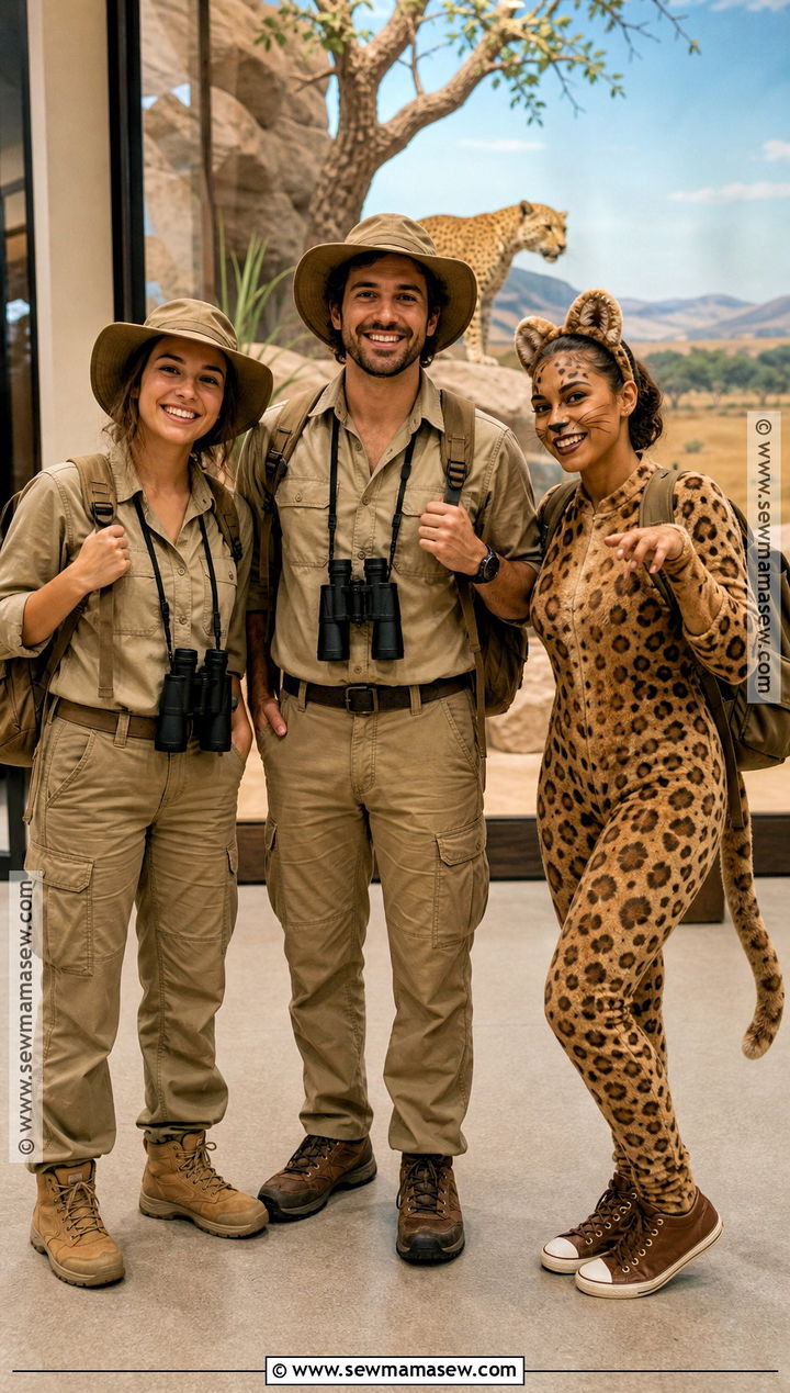 Explorer Explorer And Leopard Trio Costume - 30 easy trio costumes