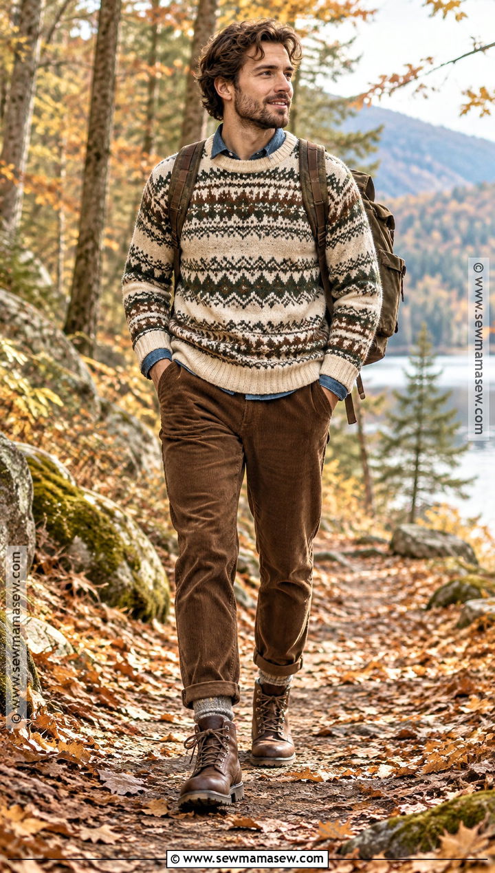 Fair Isle Sweater Fall Outfit - 25 fall fashion ideas for men
