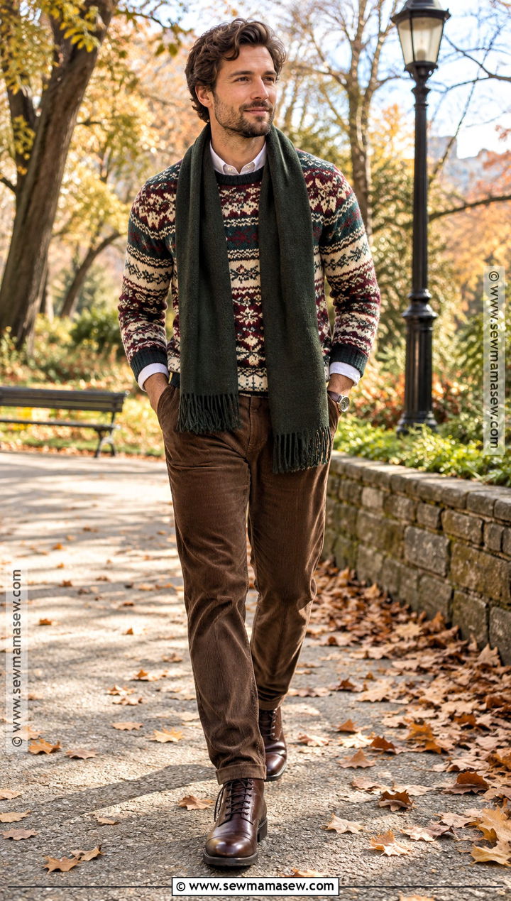 Fair Isle Sweater Mens Fall Outfit - 25 mens fall outfits