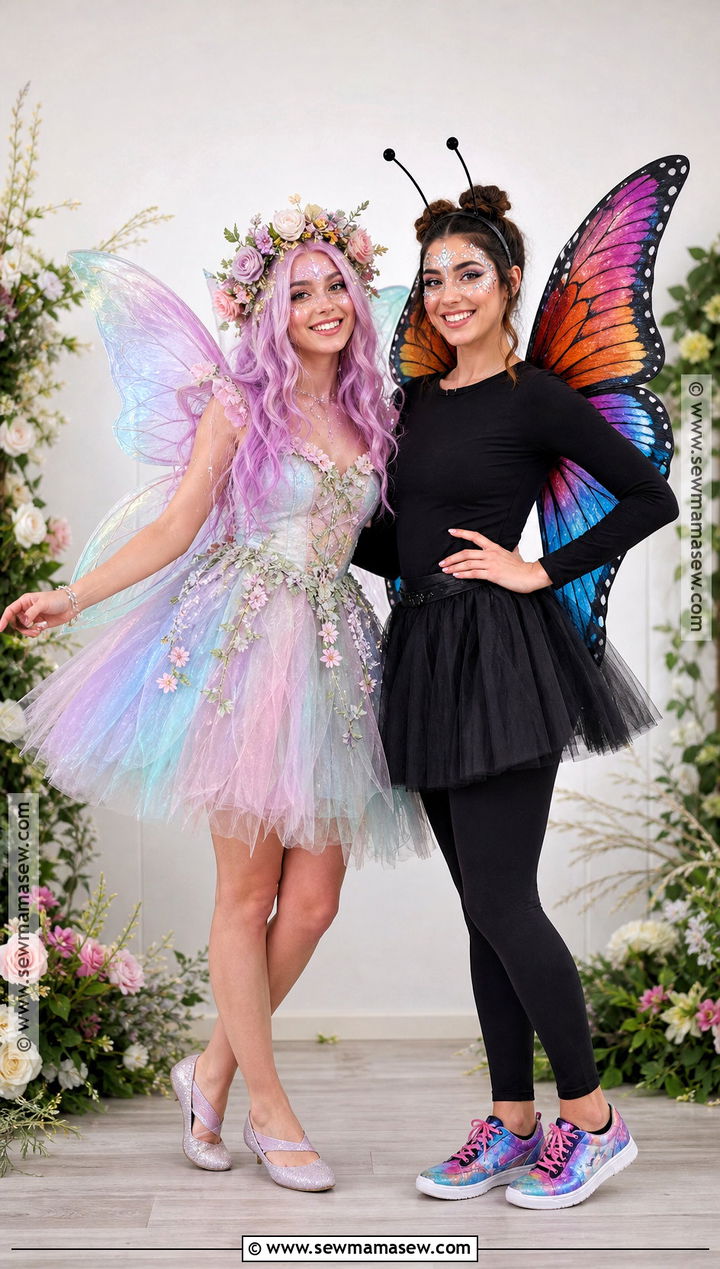 Fairy And Butterfly Friend Duo Costume - 30 friend duo halloween costumes