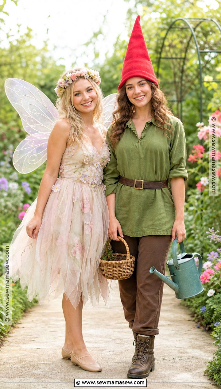 Fairy And Garden Gnome Costume - 30 cute halloween costumes duo