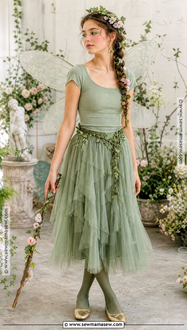Fairy Costume With Green Tulle Dress - 30 teen costumes
