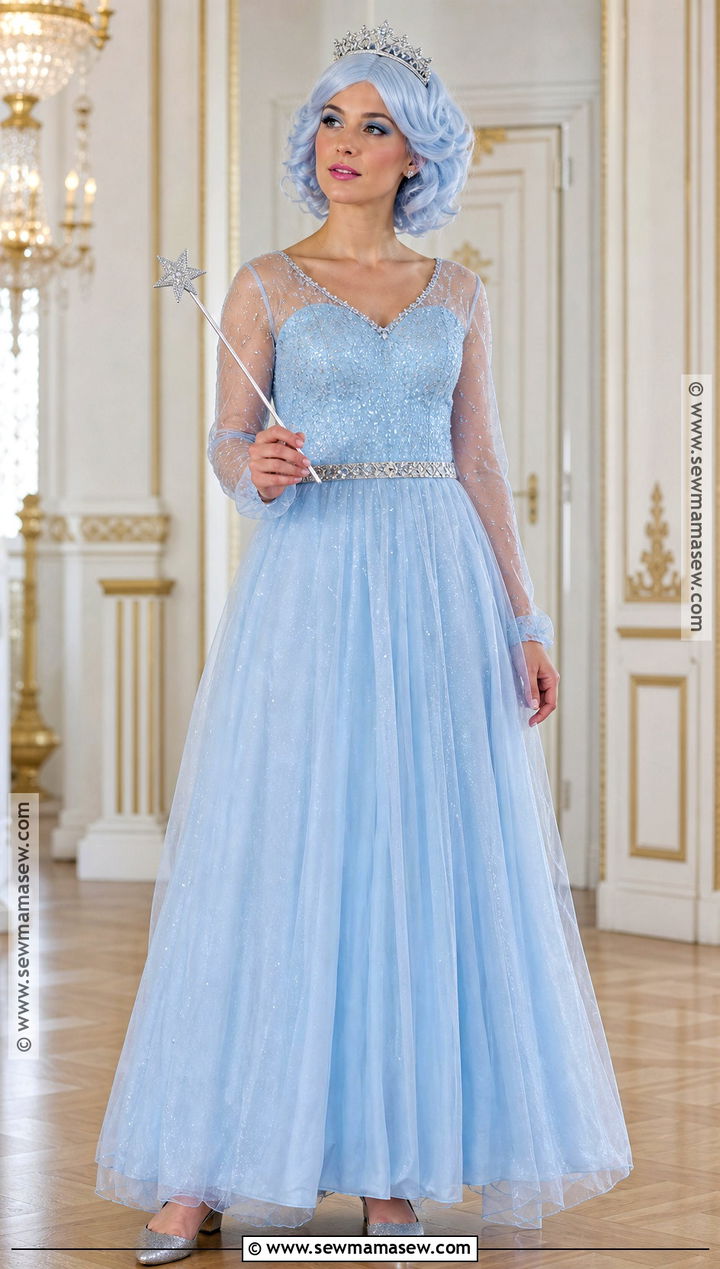 Fairy Godmother Costume With Blue Gown - 30 shrek characters costumes