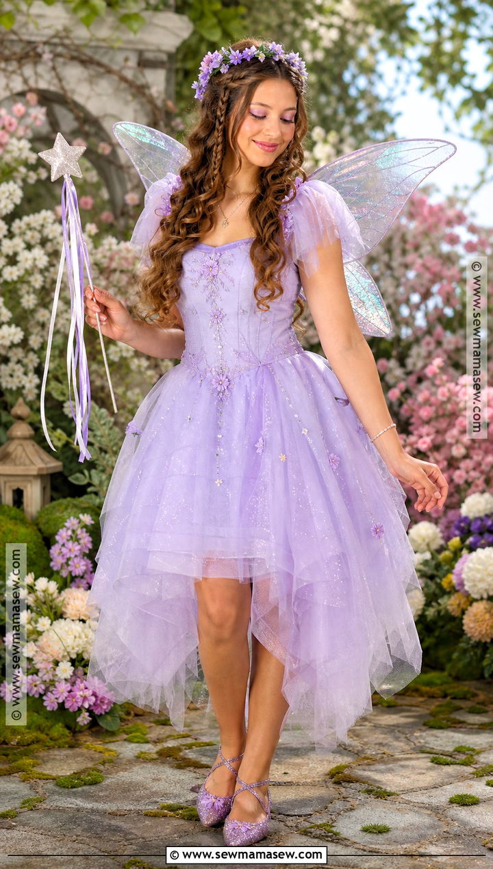 Fairy Princess Costume With Lavender Tulle Dress - 30 princess dress up ideas