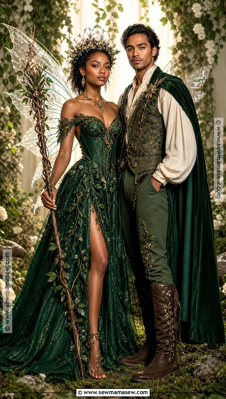 Fairy Queen And Forest Prince Costume - 30 fairy couple costume ideas