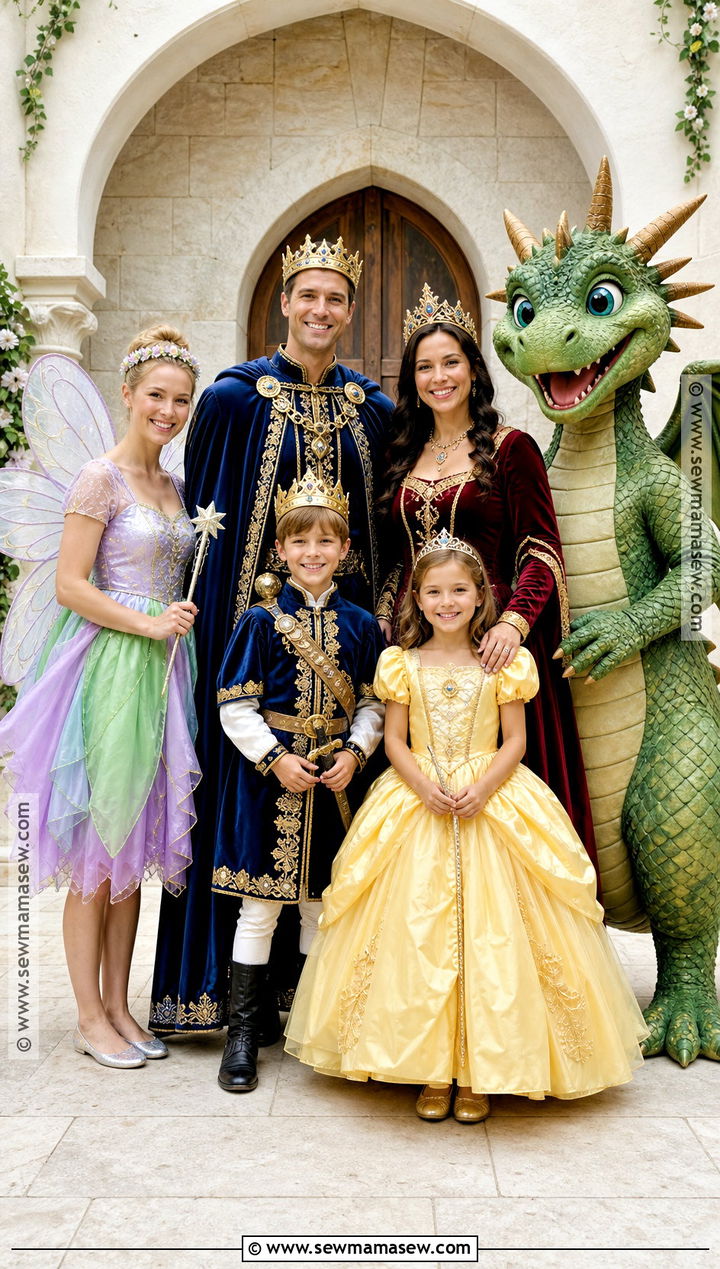 Fairy Tale Royal Court Costume For Six - 30 family of 6 halloween costumes
