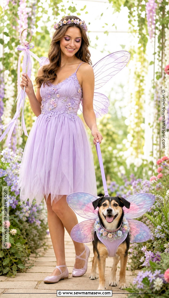 Fairy and Butterfly Dog and Owner Costume - 30 dog and owner costumes