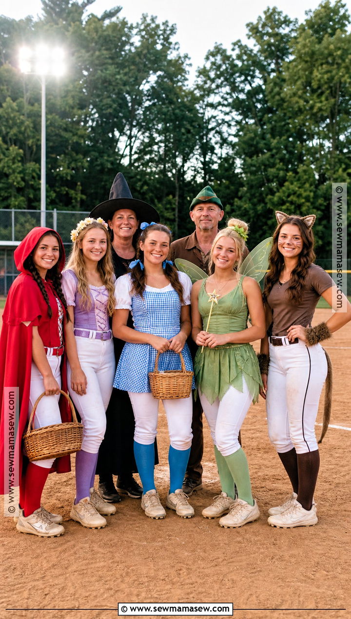 Fairytale Character Softball Team Costume - 35 softball team halloween costume ideas