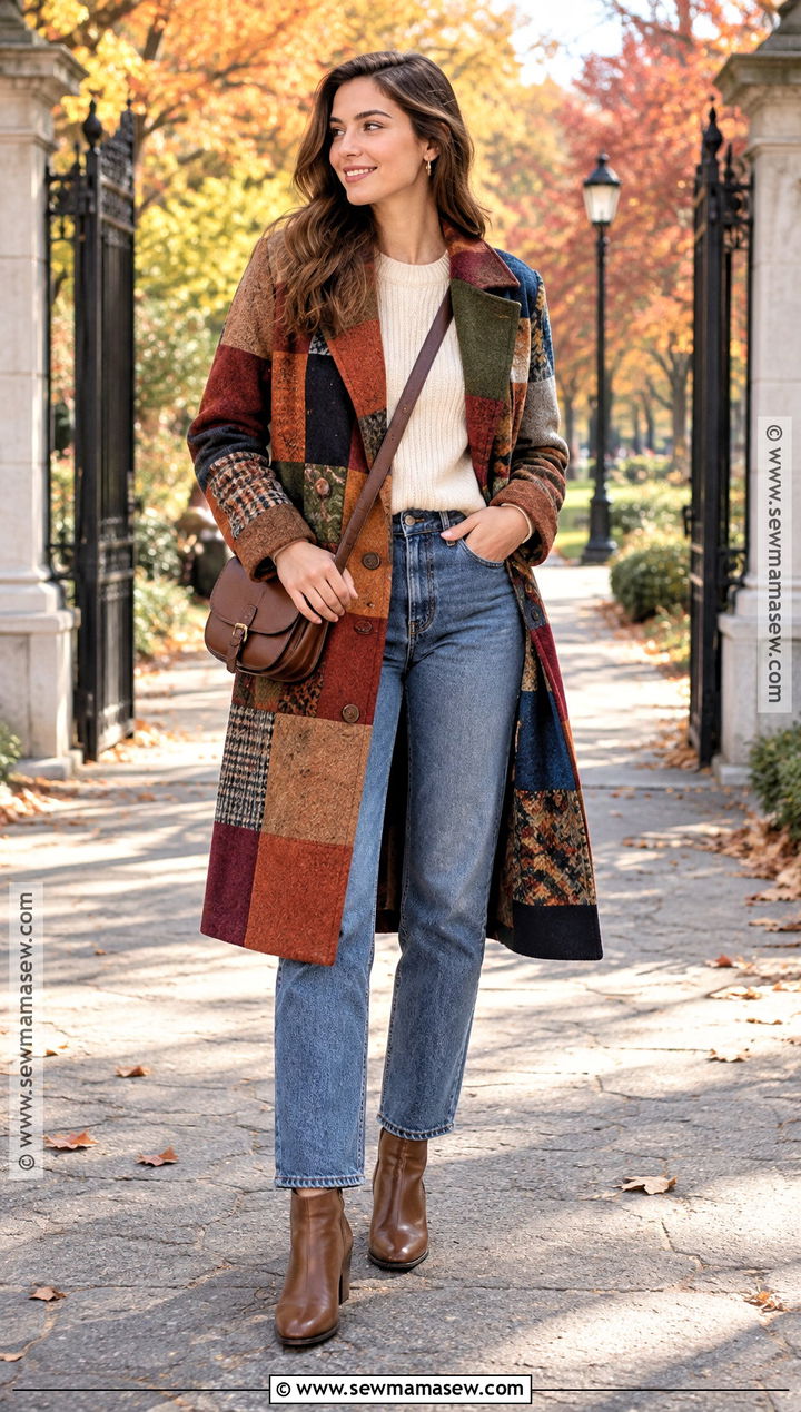 Fall 2020 Patchwork Coat And Jeans Outfit - 25 fall 2026 fashion trends