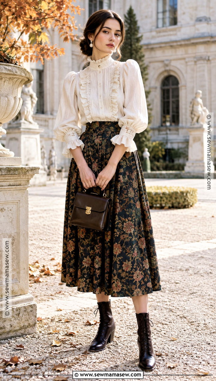 Fall 2020 Victorian Blouse And Midi Skirt Outfit - 25 fall 2026 fashion trends
