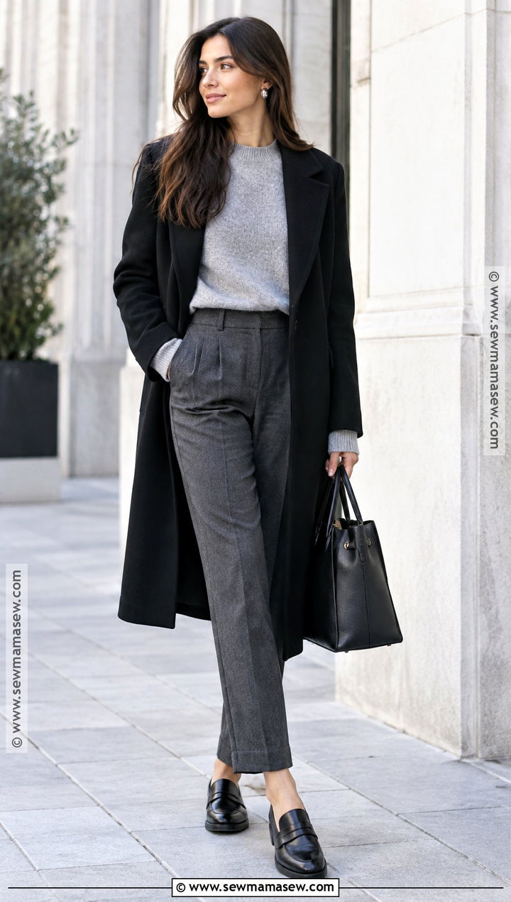 Fall 2023 Gray Sweater And Tailored Pants Outfit - 15 Fall 2026 Styles for Women