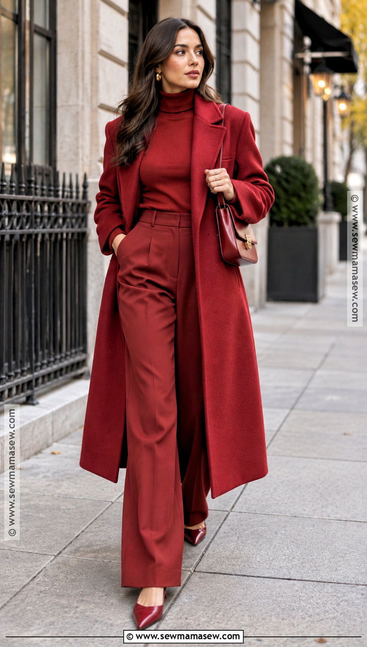 Fall 2023 Red Monochrome Outfit - 15 fashion week fall ideas 2026