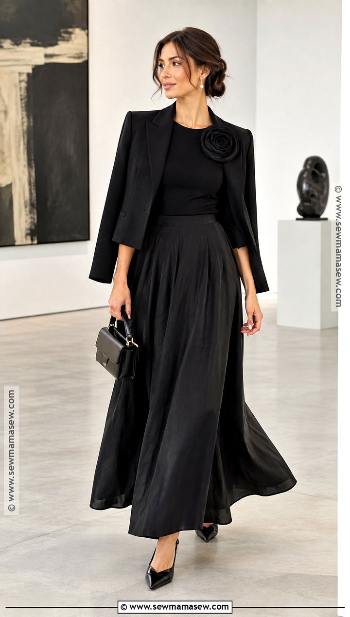 Fall 2023 Rosette Top And Maxi Skirt Outfit - 15 fashion week fall ideas 2026