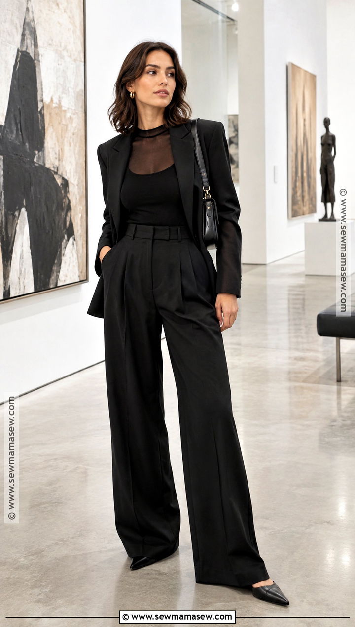 Fall 2023 Sheer Top And Blazer Outfit - 15 Fall 2026 Styles for Women