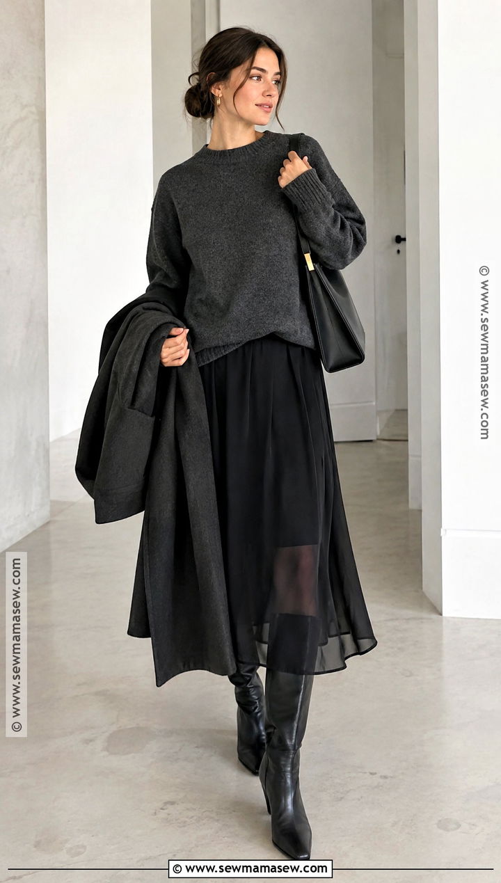 Fall 2024 Sheer Midi Skirt Outfit - 15 fall 2026 style trends
