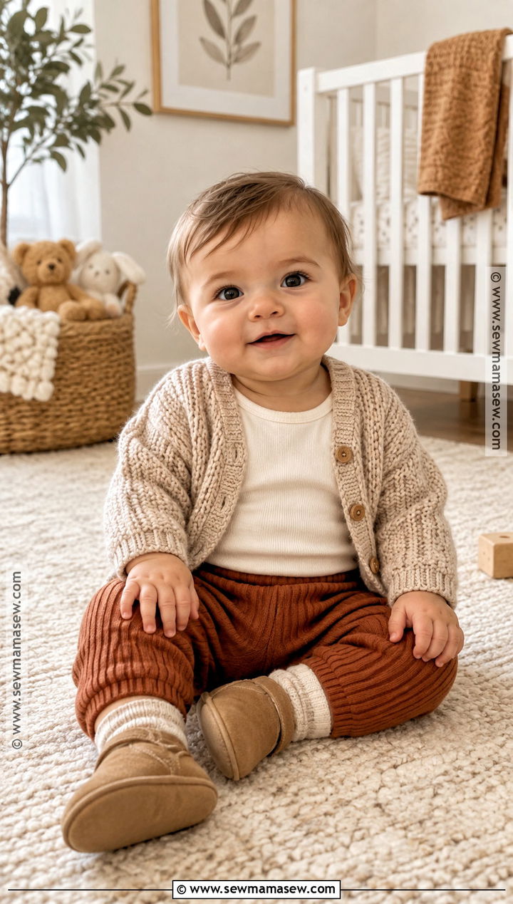 Fall Baby Bodysuit And Knit Pants Outfit - 20 fall baby clothes